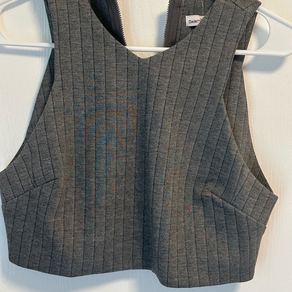 Gray Womens crop top